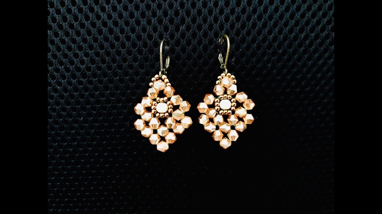 Quick and easy to make Beaded Earrings || Bicone Earrings || How to make Beaded Earrings