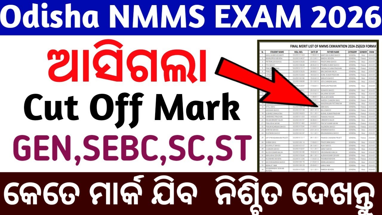 nmms cut off marks 2026 | nmms cut off marks 2026 odisha | nmms result 2026 8th class cut off marks