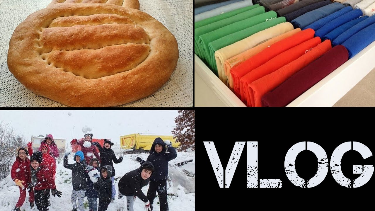Qar oynadıq.Ev çörəyi.Hicablarımı qatladım. Yeməyim. #Vlog361#hicab #qartopu