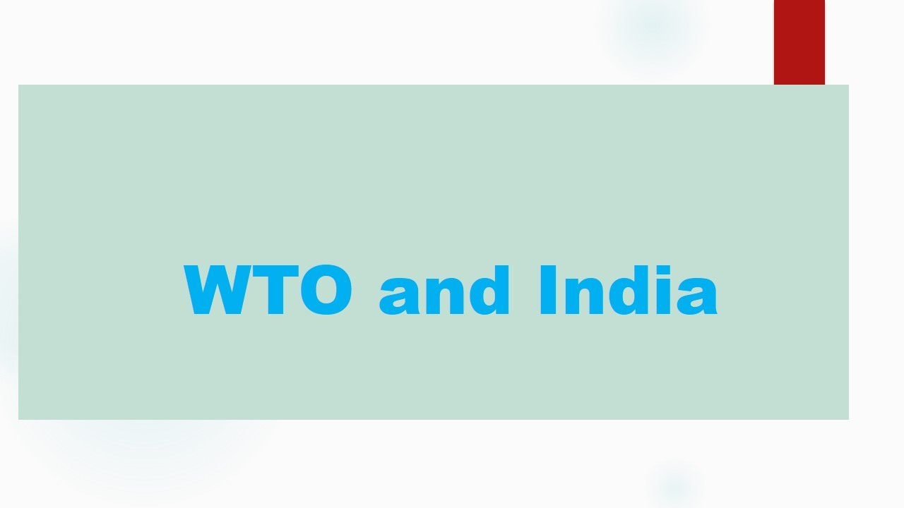 WTO and India