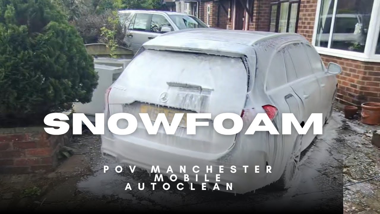 Watch This Mercedes C300 D Get Smothered in World’s Thickest Snow Foam! ❄️