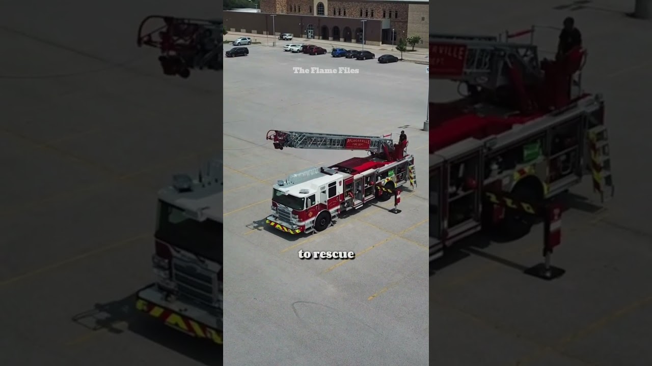How Tall Can Fire Truck Ladders Reach #firefighter #fire #wildfire