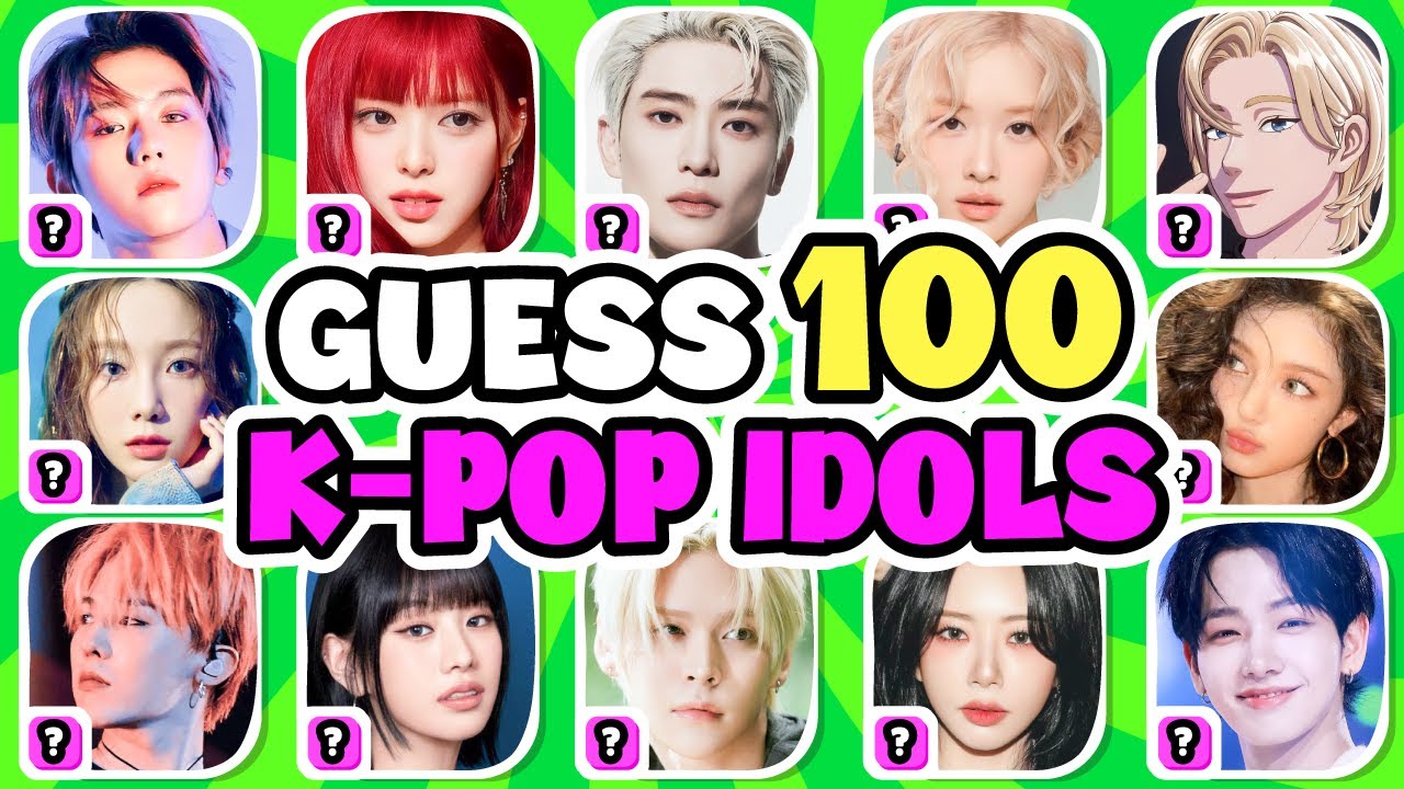GUESS 100 KPOP IDOLS ❤️‍🔥 Most Popular Idols | Kpop Quiz 2024
