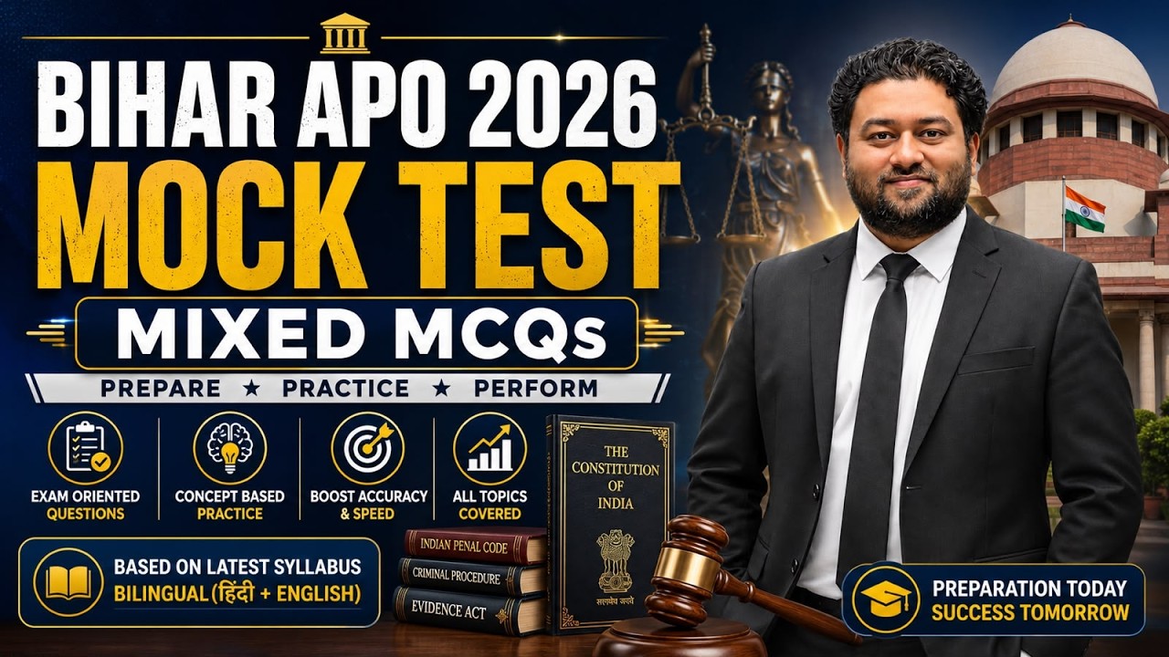 Bihar APO 2025 Mock Test  || Mixed MCQs for BIHAR APO 2026 #vishalsir