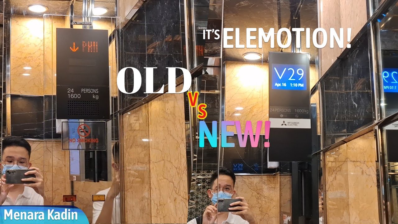 OLD vs NEW Mitsubishi Elevators - Menara Kadin, Jakarta (High Zone)