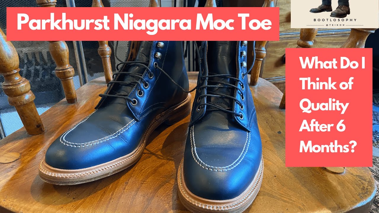 Review of the Parkhurst Niagara Moc Toe Boot in French Navy Calfskin After 6 Months