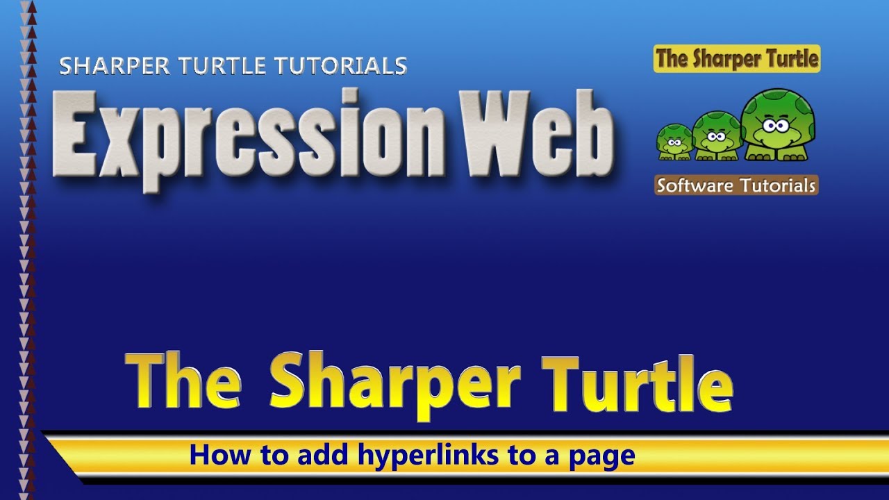 Expression Web - How to add hyperlinks to a web page