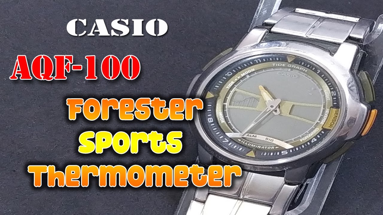 How to change the time on the Casio AQF-100 WD-9BV Forester Sports Thermometer Digital-Analog