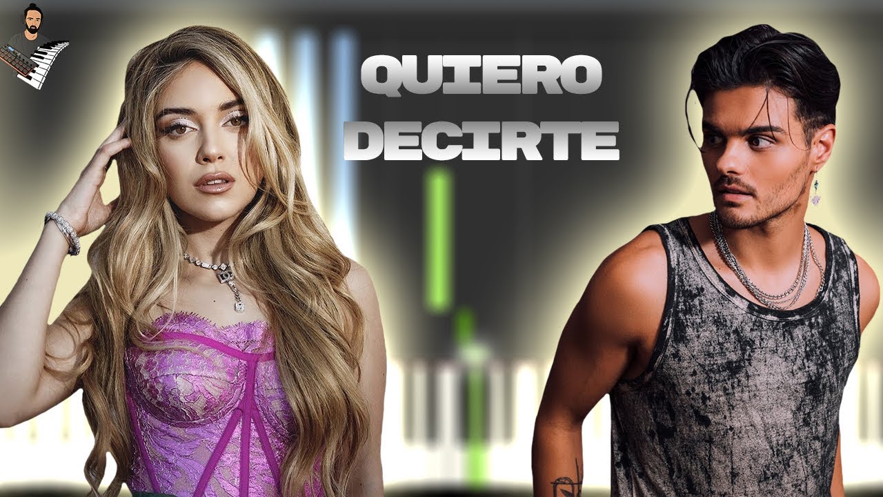 Abraham Mateo, Ana Mena - Quiero Decirte | Instrumental Piano Tutorial / Partitura / Karaoke / MIDI