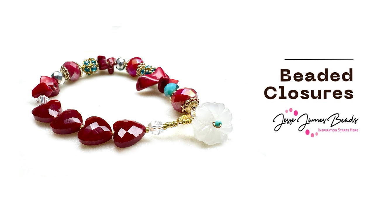 DIY Beaded Closures for Bracelets | Red & Turquoise Jewelry Tutorial + Earrings!🩵&hearts;️