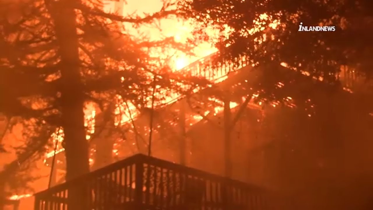 Fire crews battle Bridge Fire as 34,000-acre blaze destroys homes, threatens Wrightwood