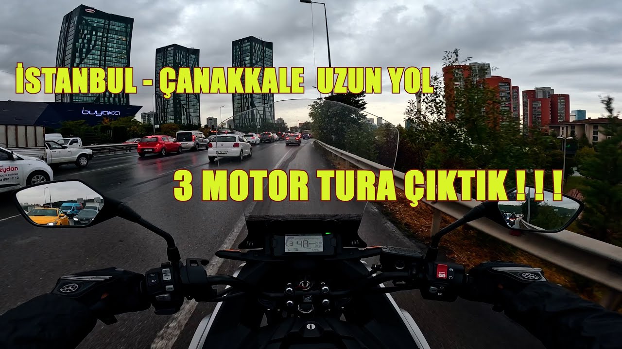 İstanbul - Çanakkale Gezisi (1.Bölüm) | NC750x DCT Uzun Yol | 3 Motor Tura Çıktık #motovlog #nc750x