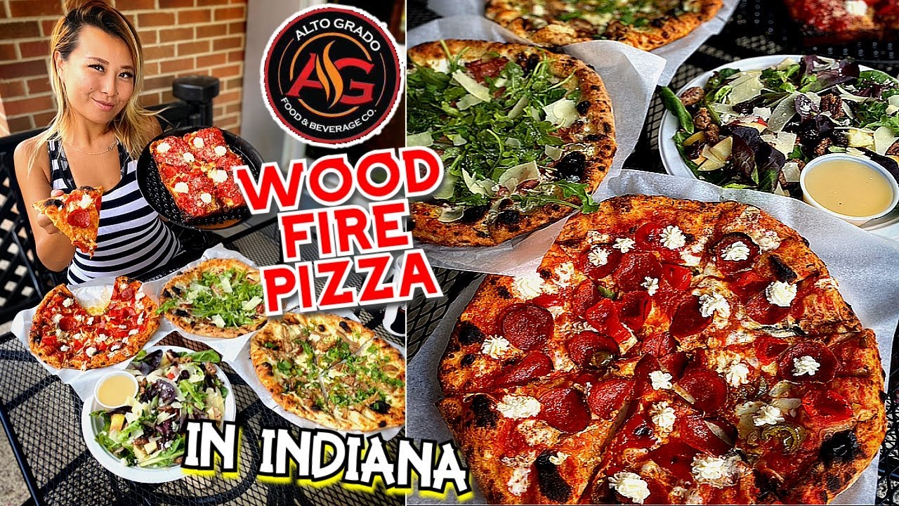 EATING WOOD FIRE PIZZA in Fort Wayne, Indiana!!! #RainaisCrazy at Alto Grado