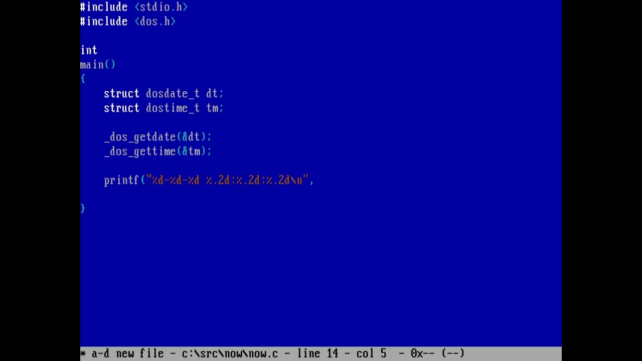 How to make a timestamp in DOS