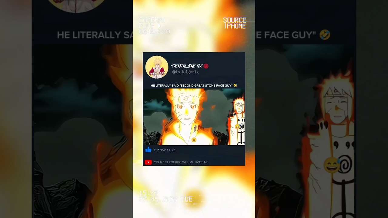 Naruto literally said 'second great stone face guy'