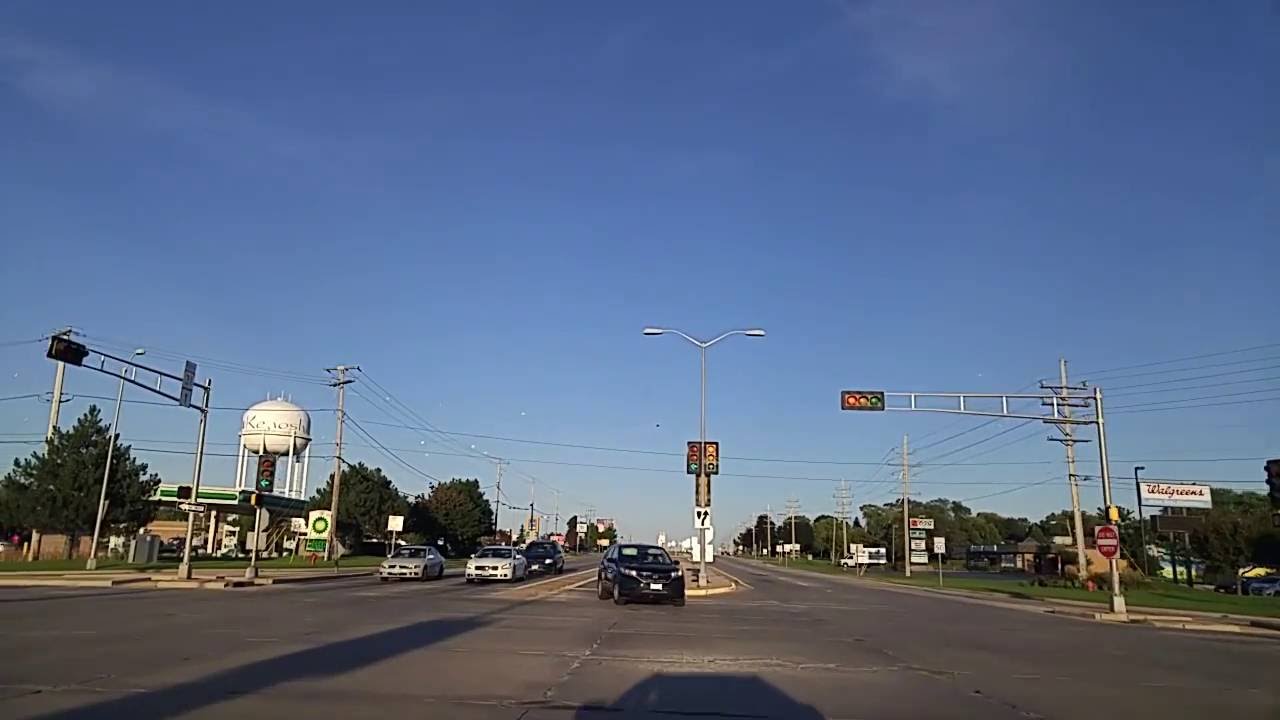 Driving by Kenosha,Wisconsin