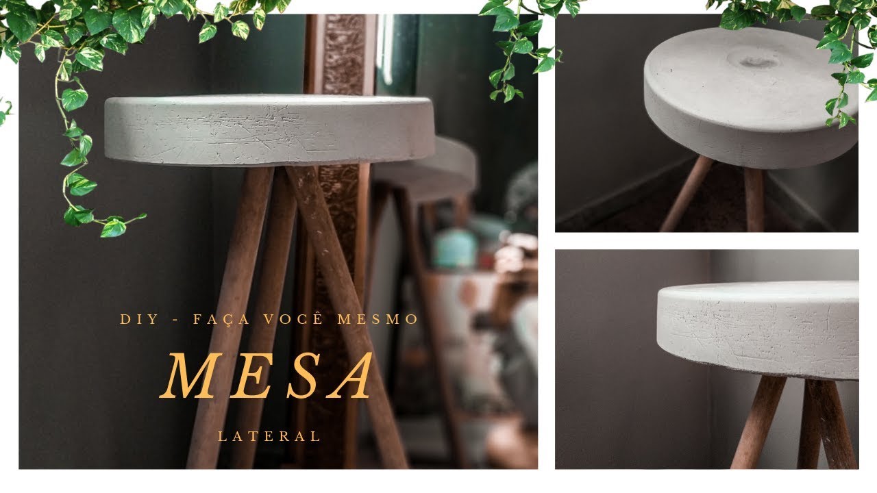DIY MESA/BANQUINHO DE CIMENTO RÁPIDO E FÁCIL