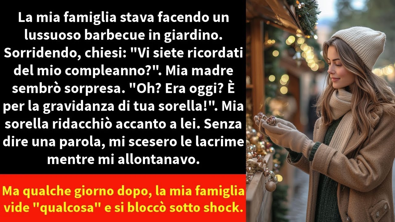 La mia famiglia stava facendo un lussuoso barbecue in giardino. Sorridendo, chiesi: