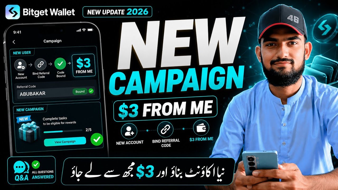 Bitget Wallet New Update 2026 | Create New Account & Get $3 From Me + New Campaign