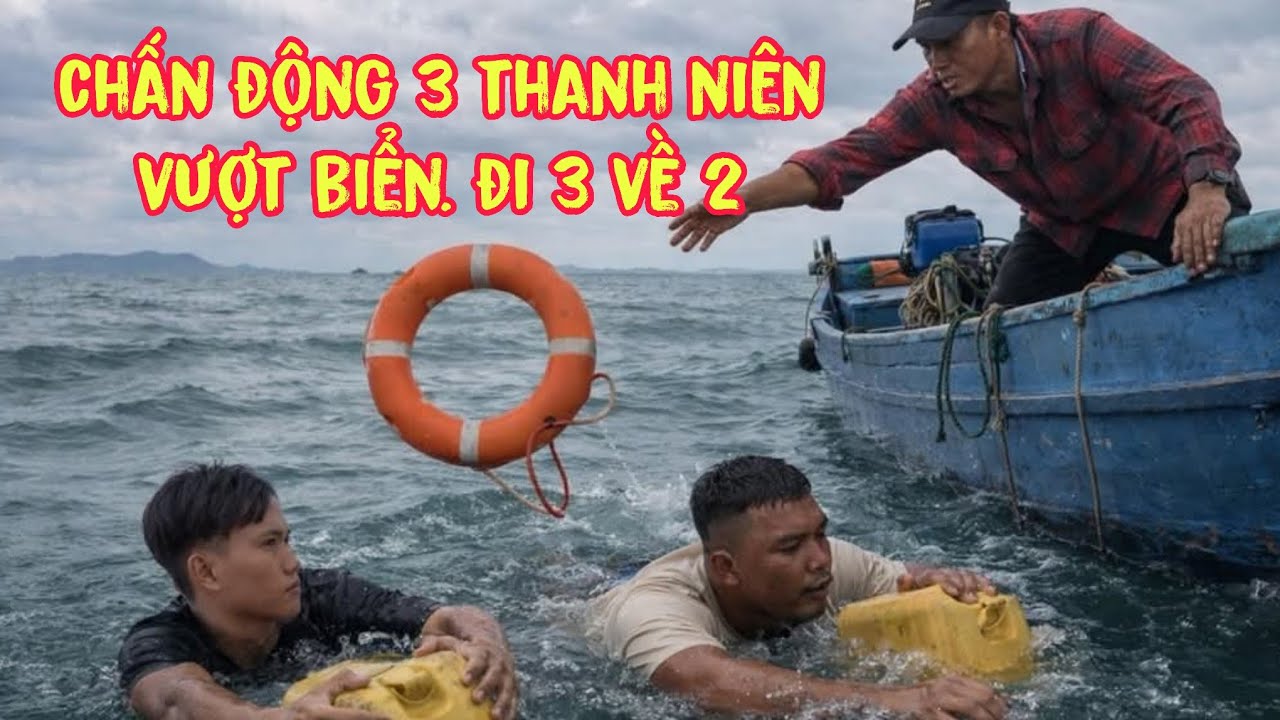 Chấn động Kiên Giang 3 thanh niên vượt biển vào bờ  được 2 người còn một người ở lại với biển