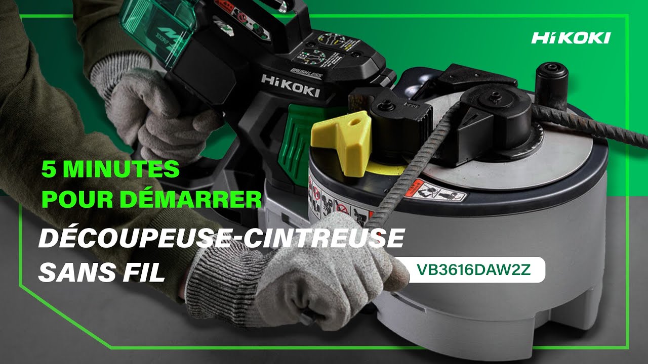 Mode d'emploi de la découpeuse-cintreuse sans fil VB3616DA HiKOKI.