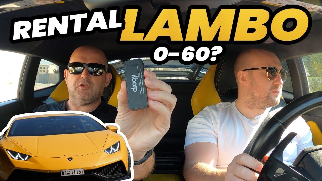 0-60 IN A LAMBORGHIN RENTAL CAR IN DUBAI!... THIS CAR IS BATTERED