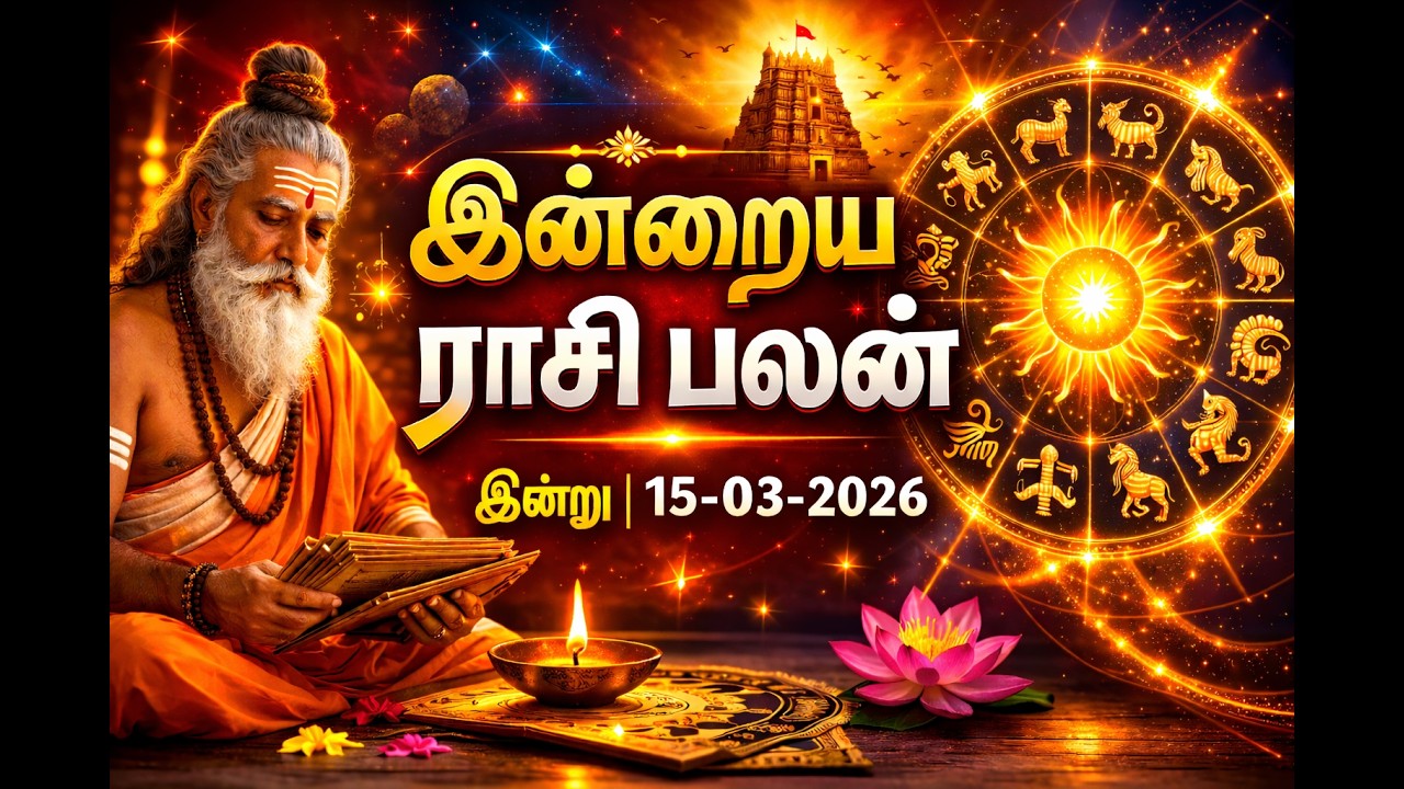 15.03.2026 ராசி பலன் | இன்று உங்கள் ராசிக்கு என்ன பலன் அனைவருக்கும் இனிய புத்தாண்டு நல்வாழ்த்துக்கள்