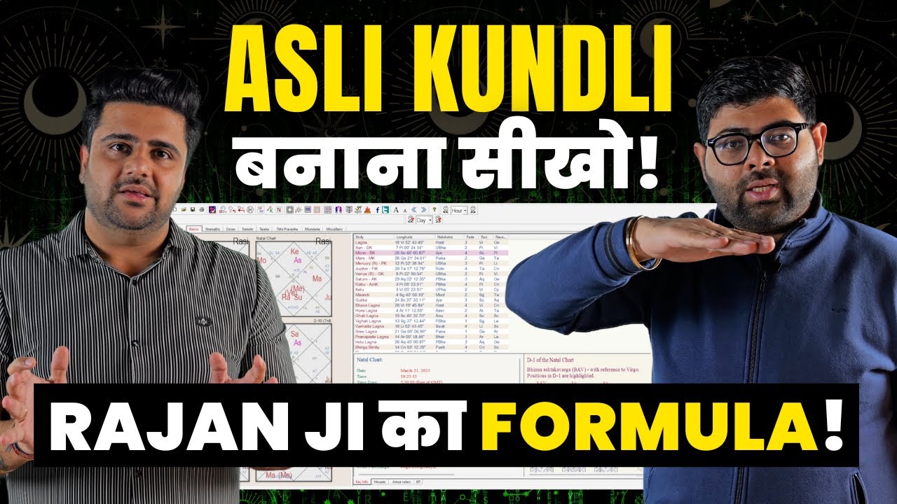कुंडली बनाना सीखो! | लग्न, तिथि और नक्षत्र समझिए | Jyotish Basics  Ft. @Rajankhillan-27