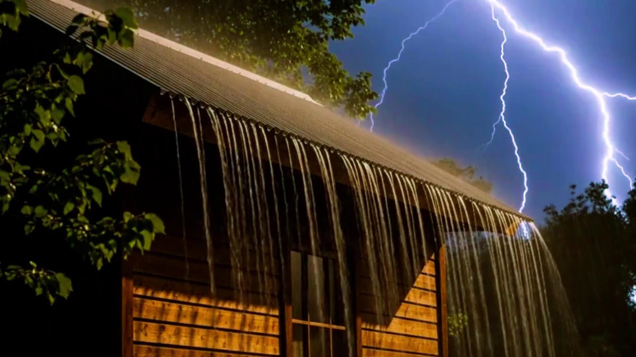 Extreme Thunderstorm on Metal Roof 🌩️ Rain Sounds for Sleeping, Studying & Relaxing Instantly