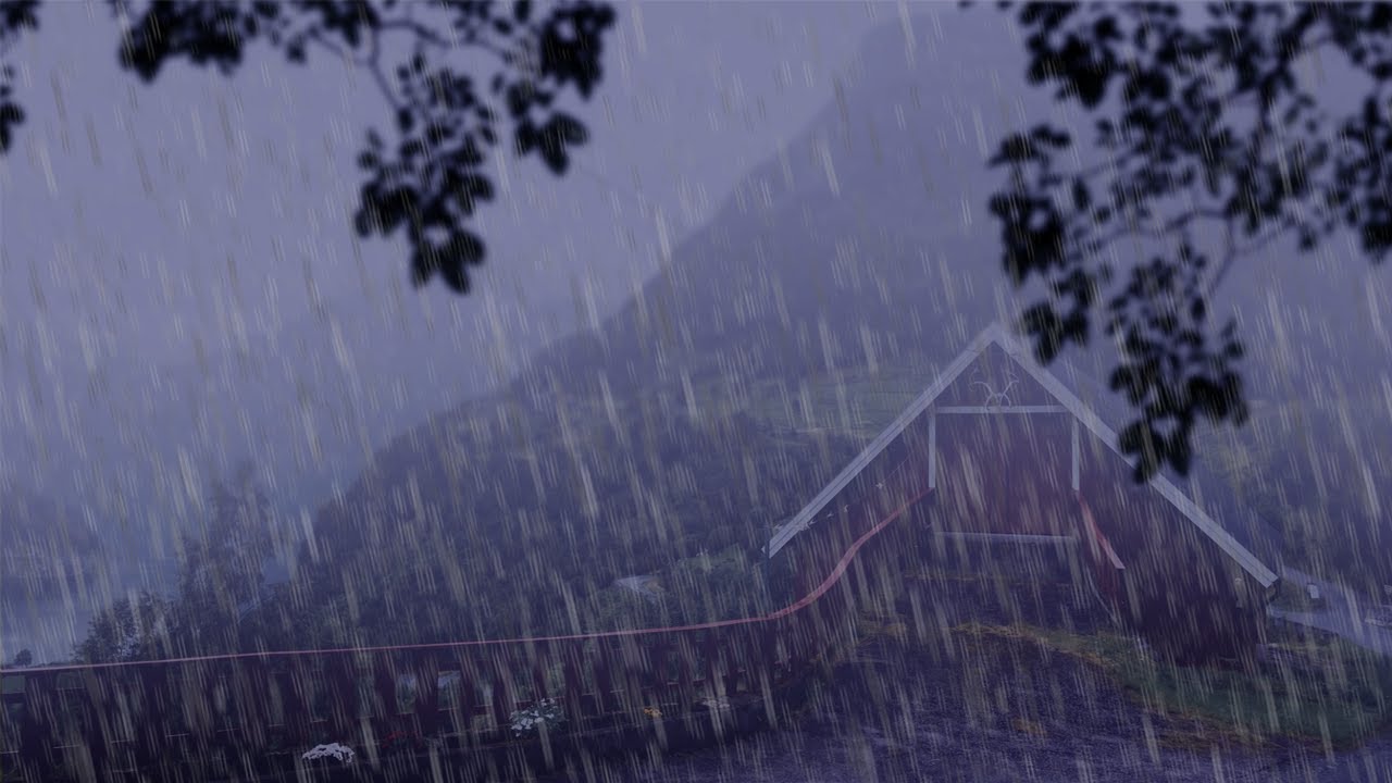 SOM DE CHUVA PARA DORMIR, Chuva Relaxante para Dormir e Relaxar Profundamente na Montanha da Noruega