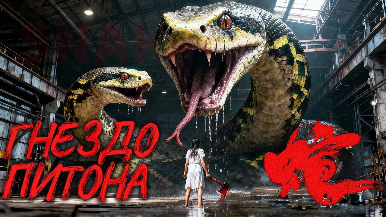 Гнездо питона ФИЛЬМ/ Двухголовая змея пришла на фабрику полакомиться человечиной