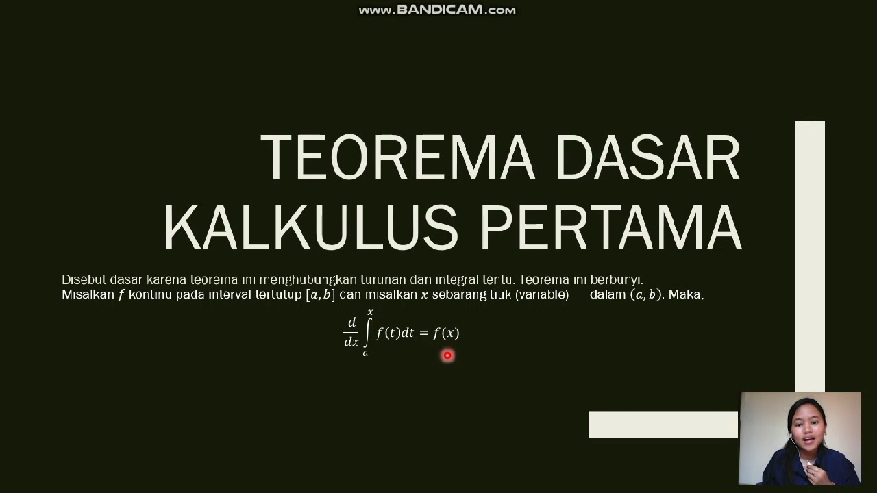 Teorema Dasar Kalkulus Pertama
