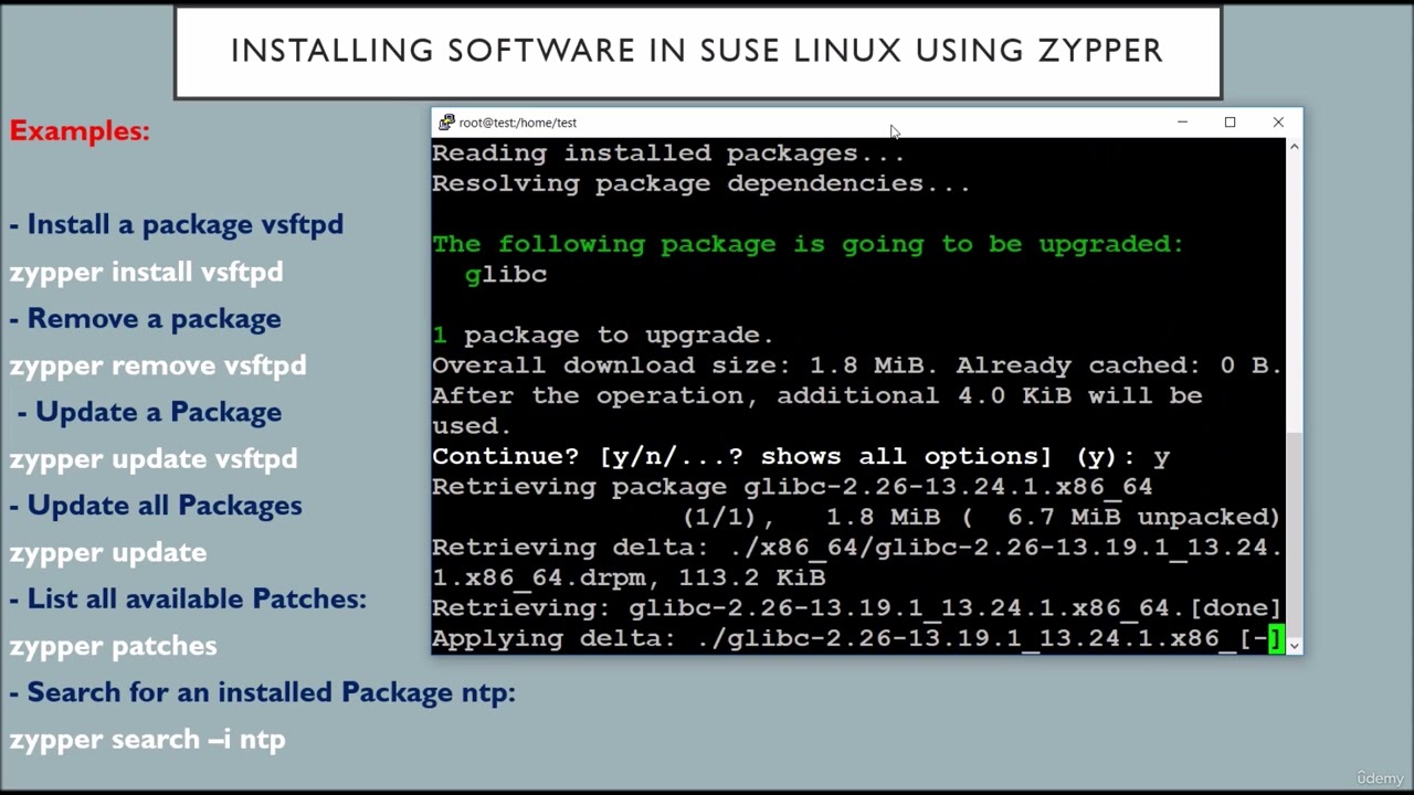 58   Installing Software in SUSE Linux using Zypper