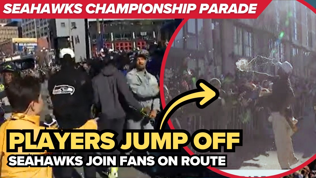 Parade goes off: players step into the crowd as fans scream and cheer