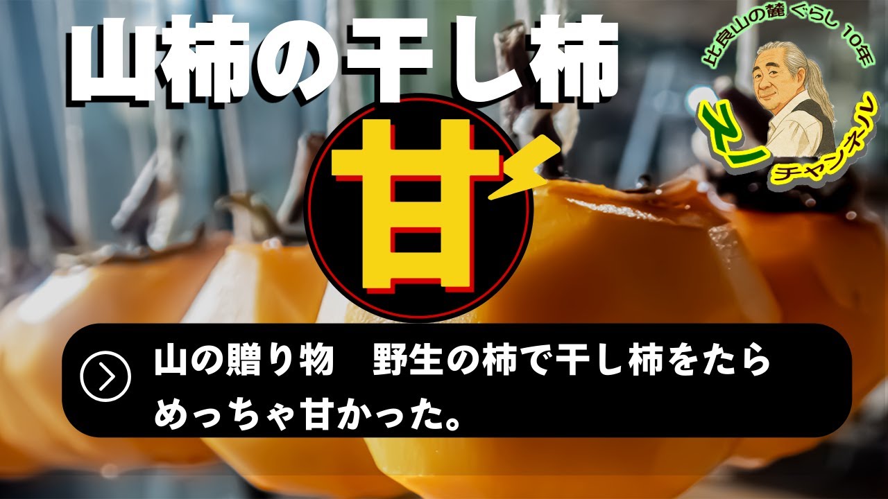 山柿(野性の柿)を干し柿にしてみた。甘かった。