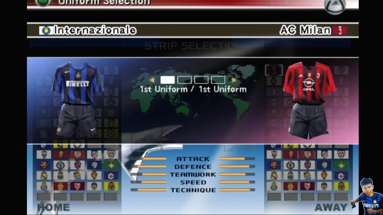 Inter milan vs ac milan | 2004/05 | Winning Eleven 8 | Classic Match