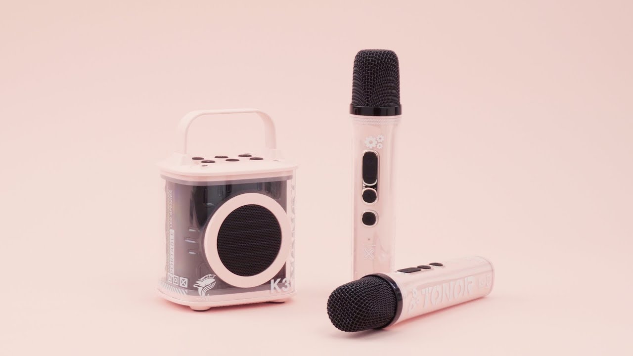 TONOR  K3 karaoke machine, 2 Wireless Microphones, Portable Bluetooth Karaoke Speaker