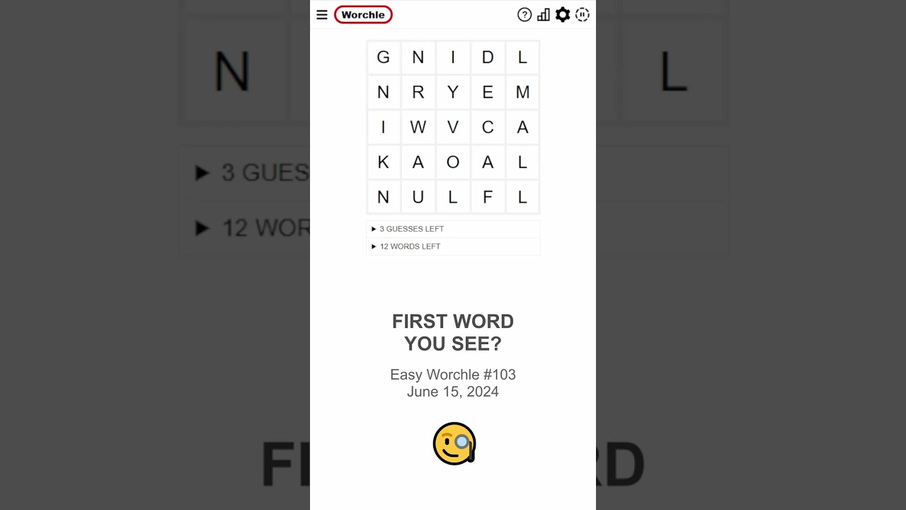 First word you see? 🧐 #worchle