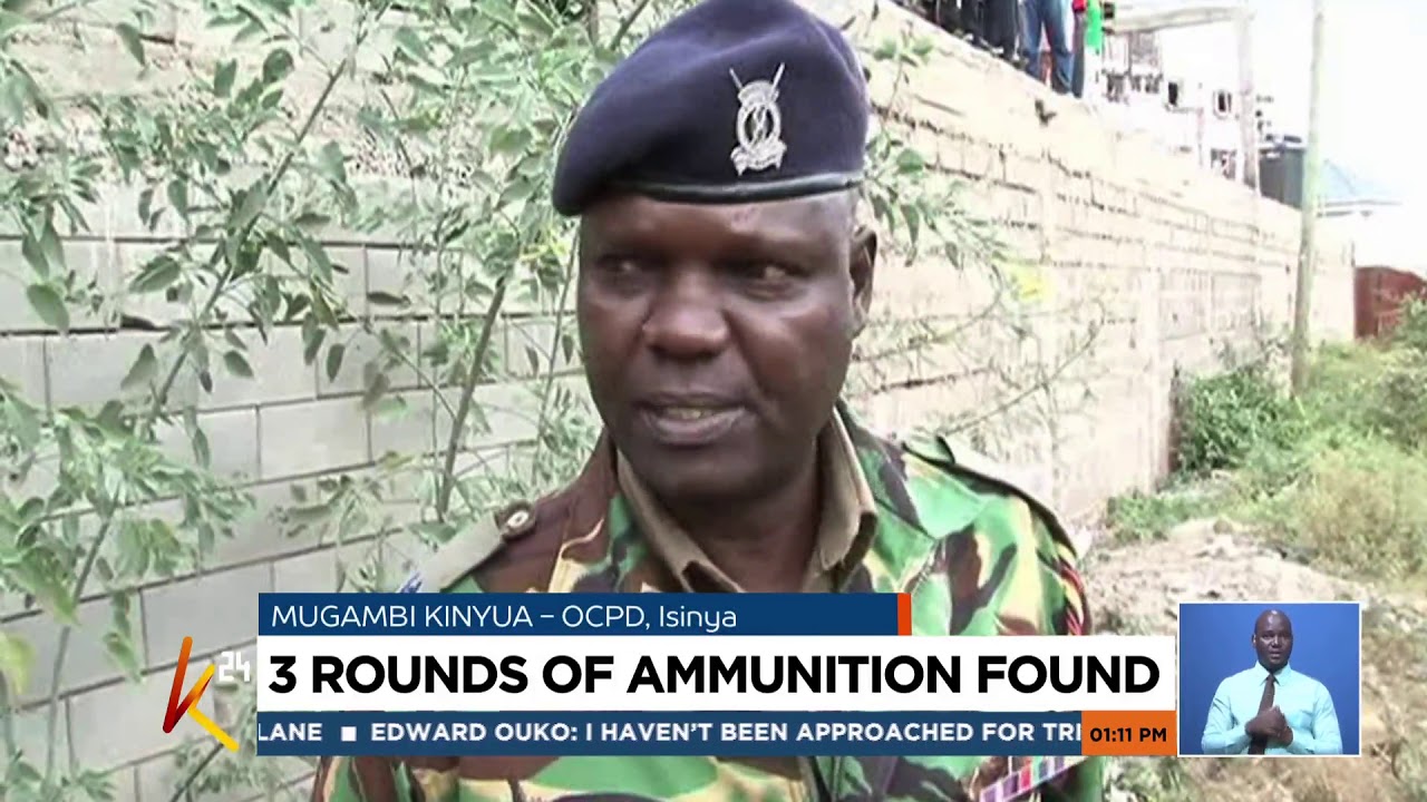 Kitengela gun recovery, suspects escape and leave gun behind