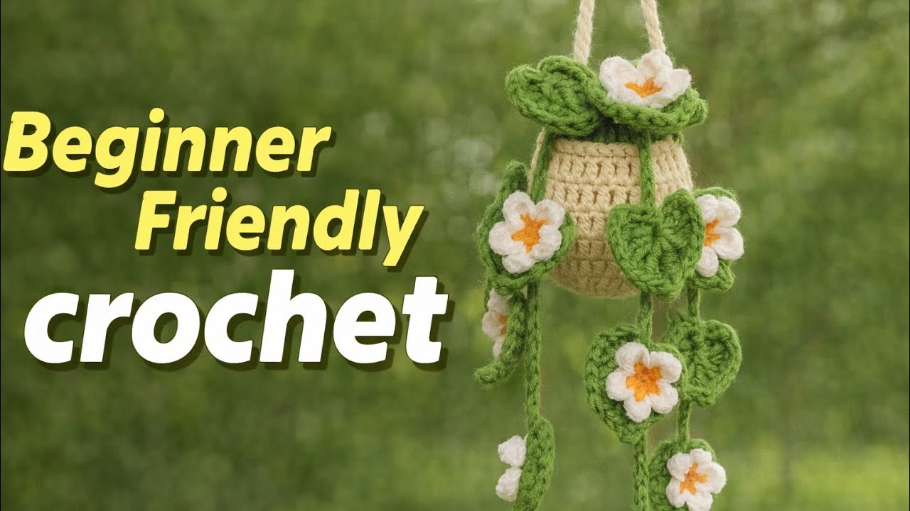 Beginner Friendly Crochet project | crochet Hanging Pot | Easy Crochet Plant Hanger Tutorial