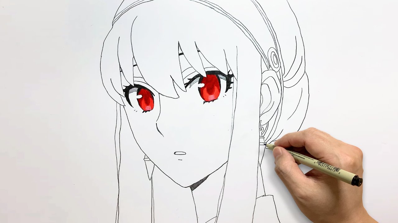 how to draw yor forger from SPY×FAMILY I step by step I Easy to draw I draw anime