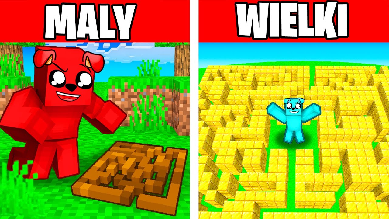 MAŁY vs WIELKI LABIRYNT w Minecraft!