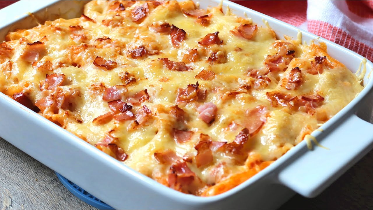 MACARRONES con salchichas rápidos y TRUCO para que queden muy cremosos