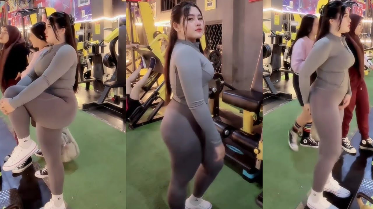 Try On Legging Cantik Gym Olah Raga Fokus 