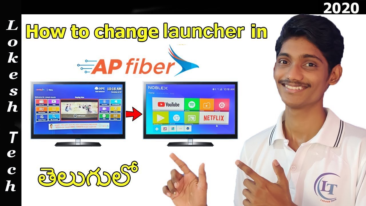 How to change launcher in AP fiber || apsfl  || Lokesh tech  || 2020
