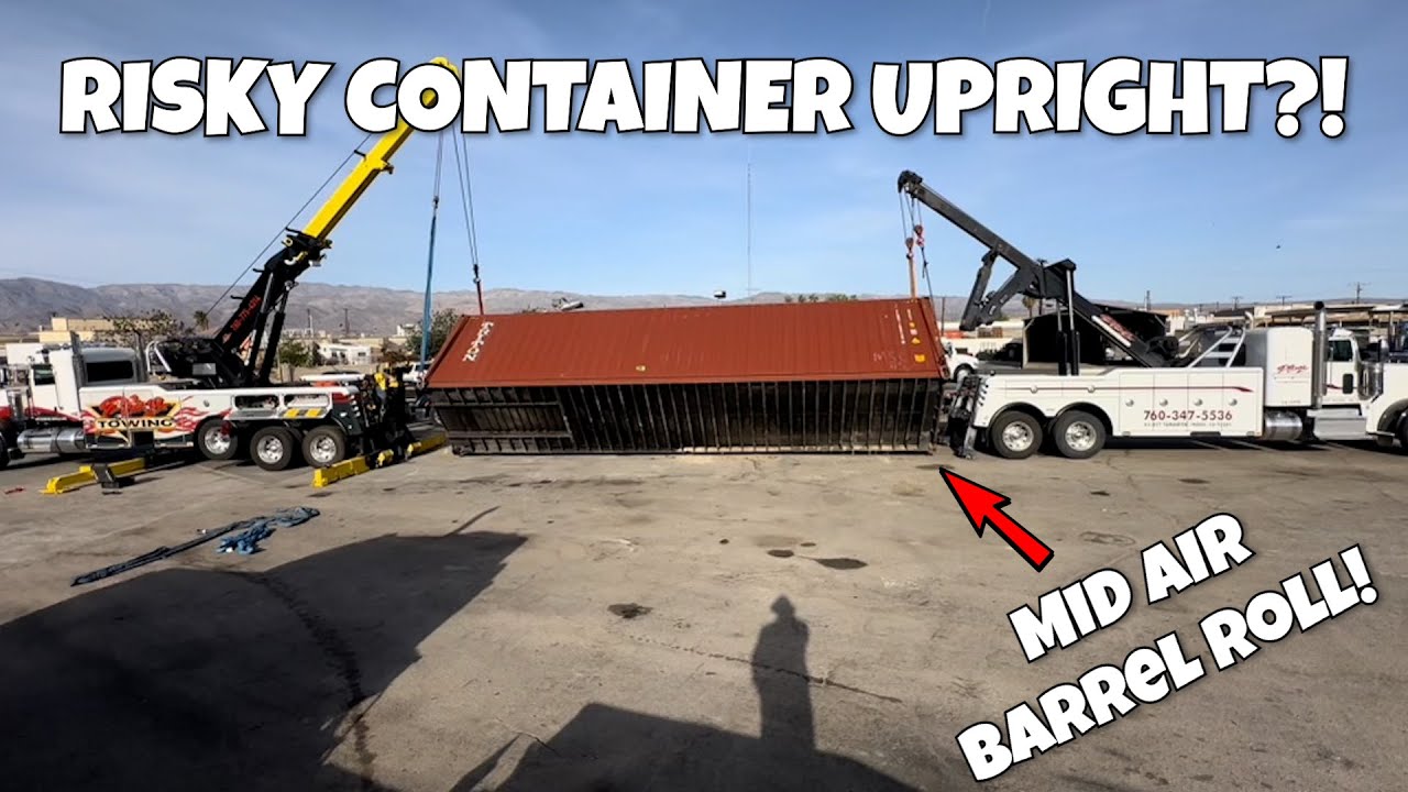 Sketchy Fully loaded Container Upright!