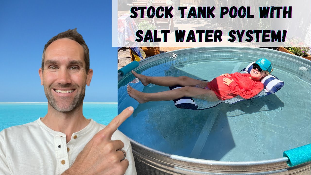Stock tank pool with intex salt water system