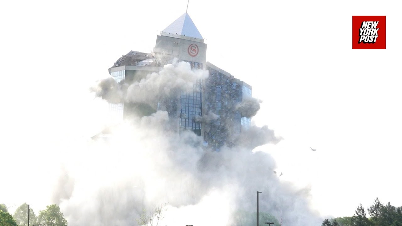 Sheraton Crossroads hotel in New Jersey demolished in controlled implosion
