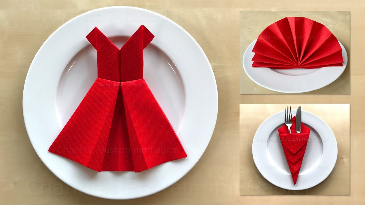 3 простых идей, как красиво сложить салфетки. Как сложить салфетки на стол