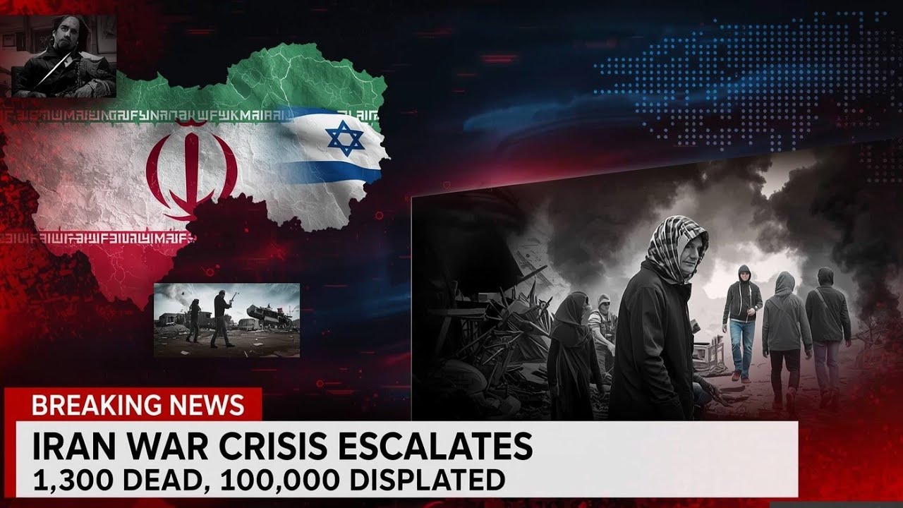 Iran War Crisis Escalates | 1,300 Dead, 100,000 Displaced | Israel Strikes Tehran